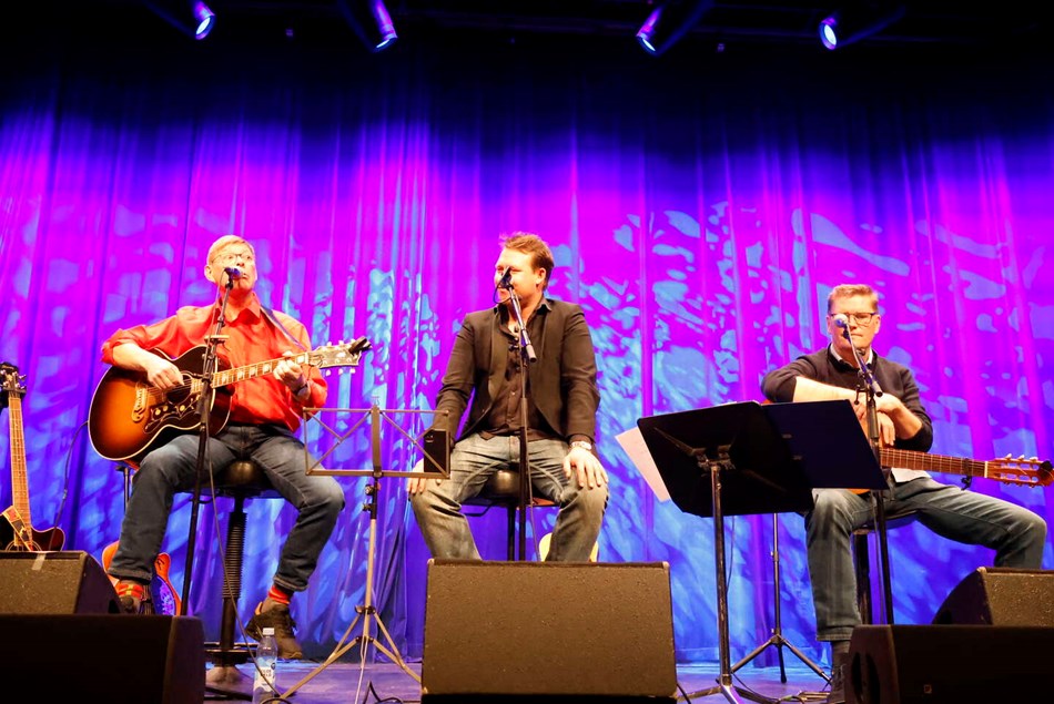 Tre bornholmske troubadourer i Musikhuzet