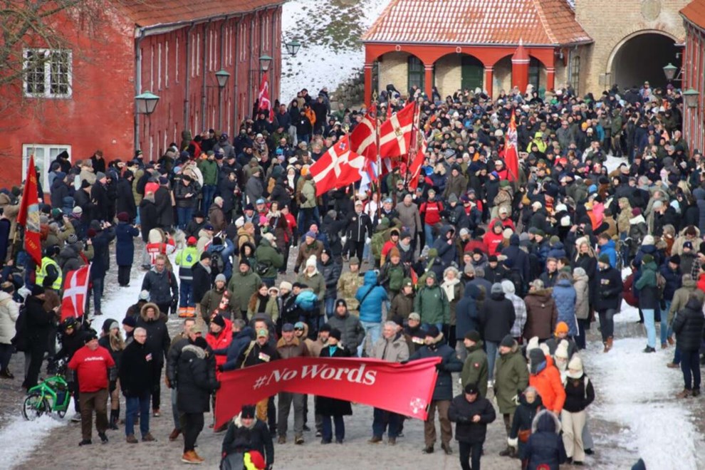 K�mpe demonstration: Holger samlede bilen med bornholmere