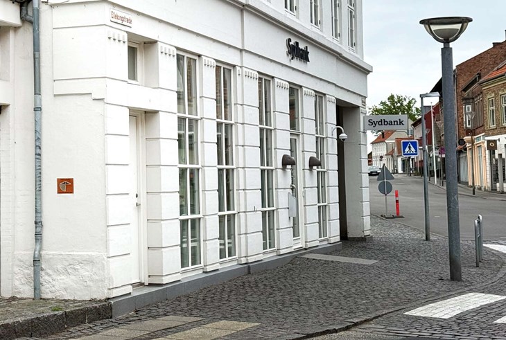 Det bliver i de tidligere Sydbank-lokaler, at den nye fusionbank har til huse. Foto: Henrik Nielsen