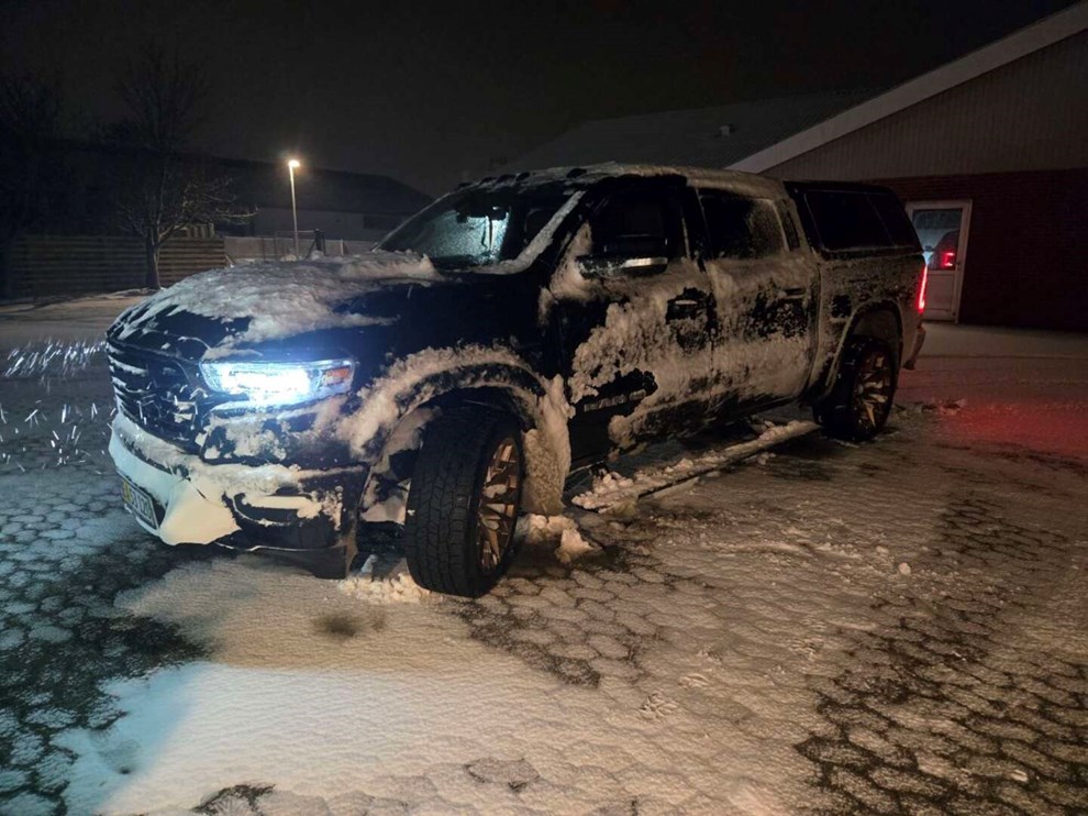 Froberg Dahls uventede nat: Kørte galt i snevejret Froberg Dahls uventede nat: Kørte galt i snevejret