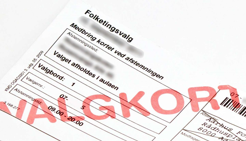 F�rste valgkort ankommet