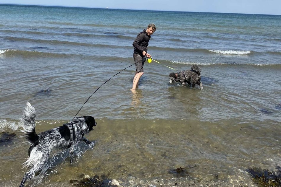 Husk snoren p� stranden