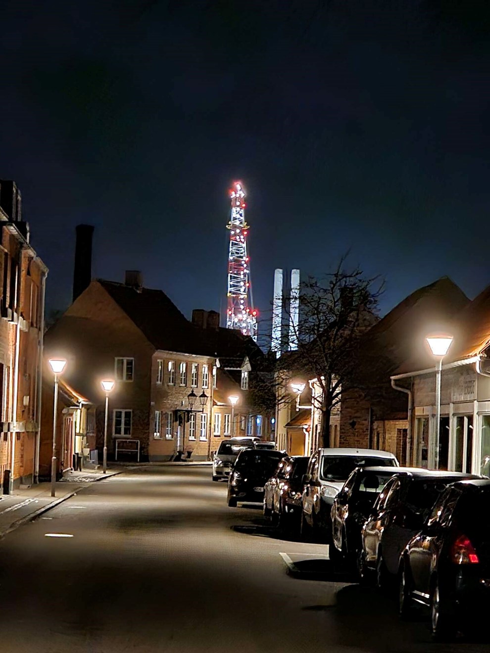 Dagens billede: Kranen i R�nne med lys