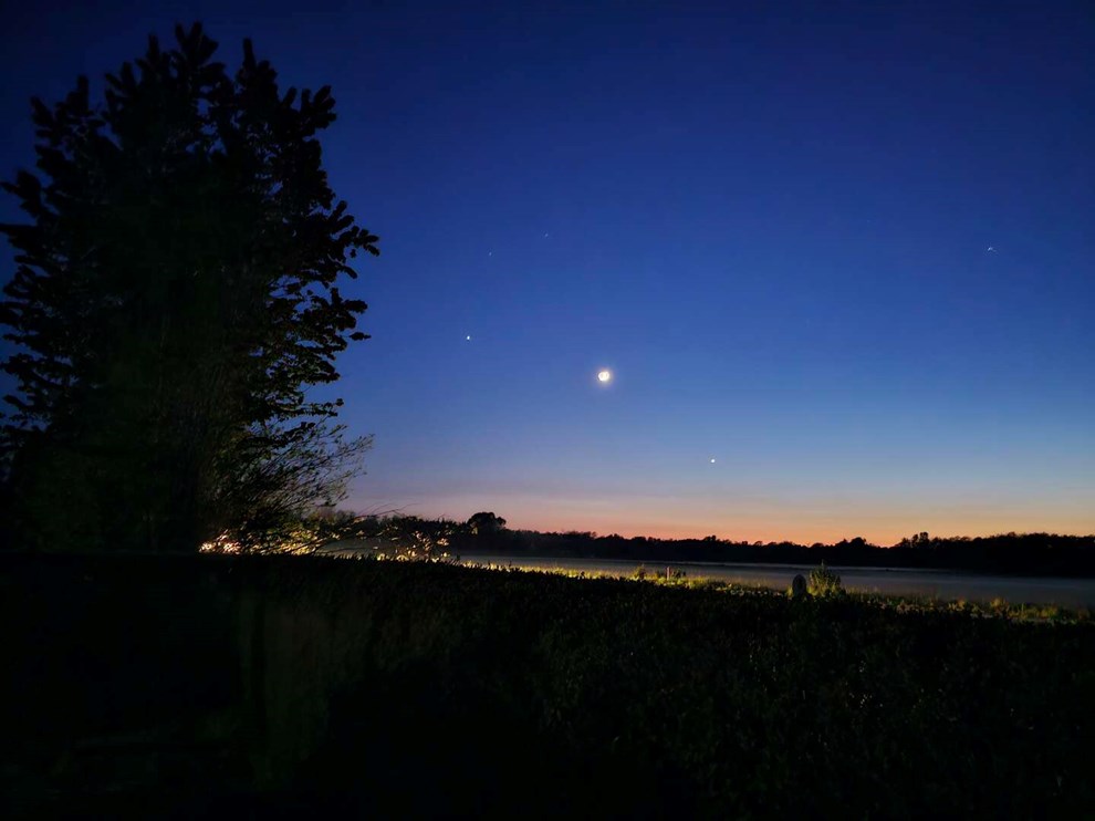 Dagens billede: M�nen, Venus og Jupiter