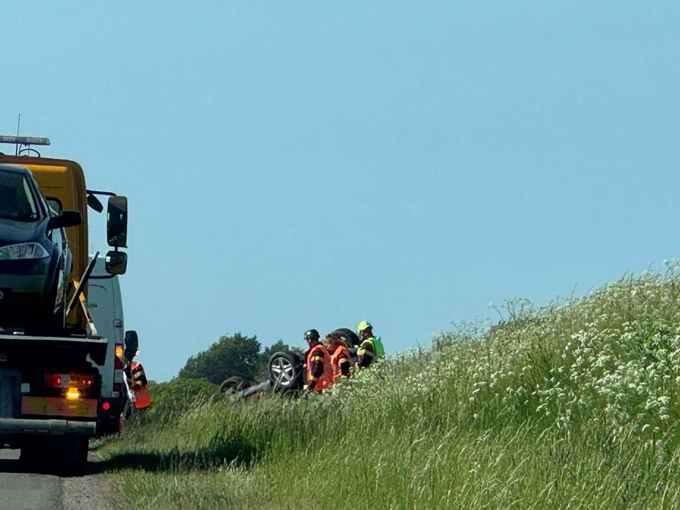 Mand slap uskadt fra solouheld
