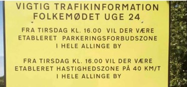 Skilte skabte trafikforvirring