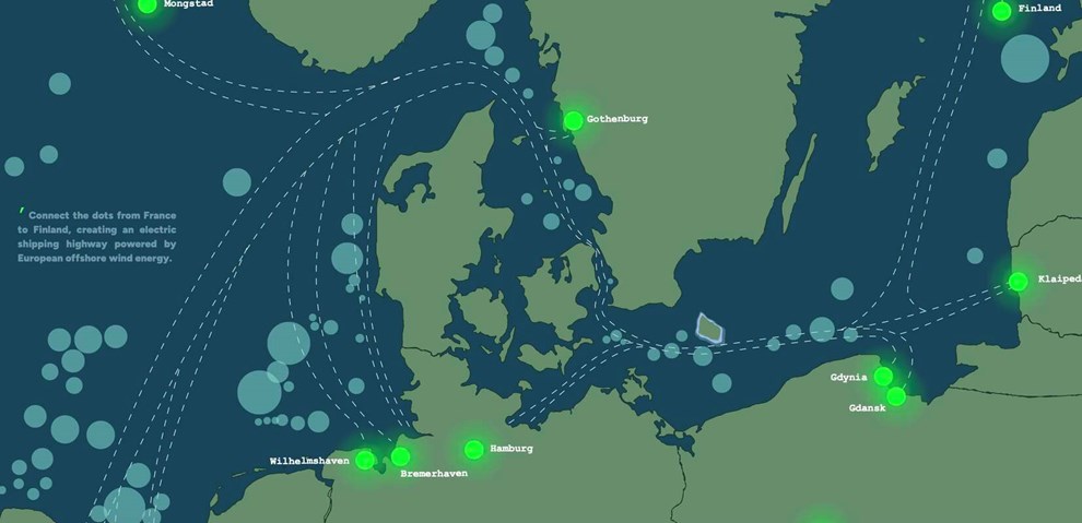 Håber på pilotprojekter: Fragtskibe kan lades op ved energiøen Håber på pilotprojekter: Fragtskibe kan lades op ved energiøen