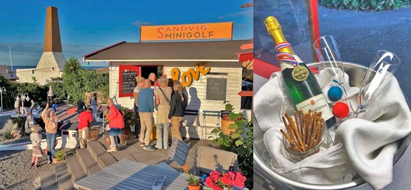 Gratis bobler til frieri p� minigolfbanen