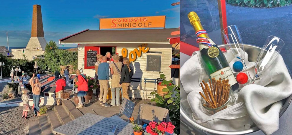 Gratis bobler til frieri p� minigolfbanen