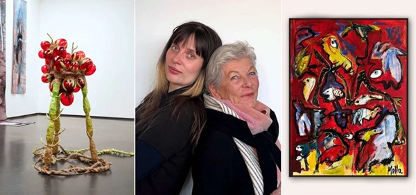 Silke og farmor udstiller sammen